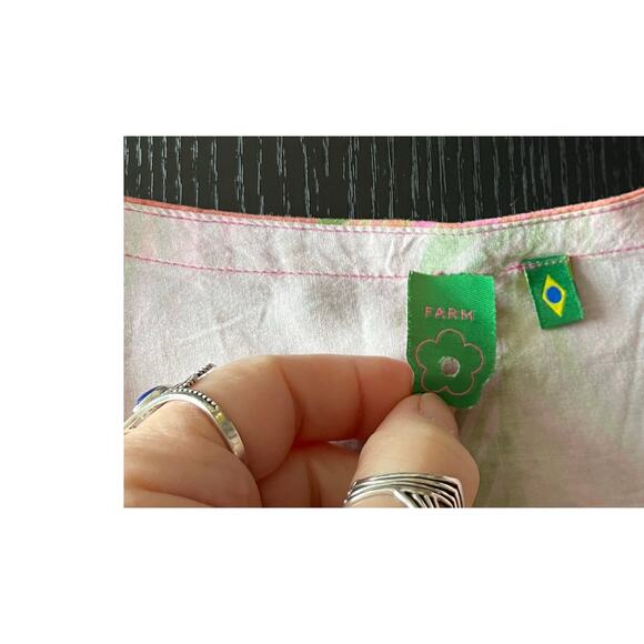 Farm Rio Vibrant Tropical Print Mini Dress/Babydoll Dress - Picture 4 of 8